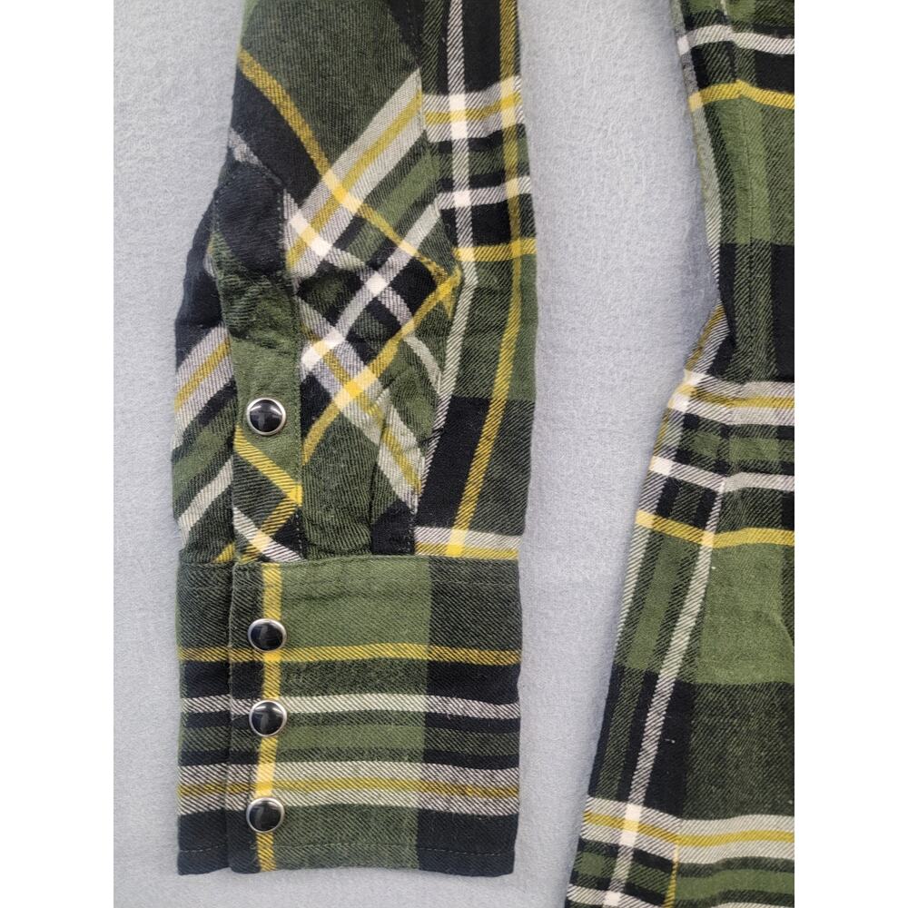 Rag & Bone Kellen Plaid Midi Shirt Dress Green Zip Front Collared Womens M - Picture 4 of 12
